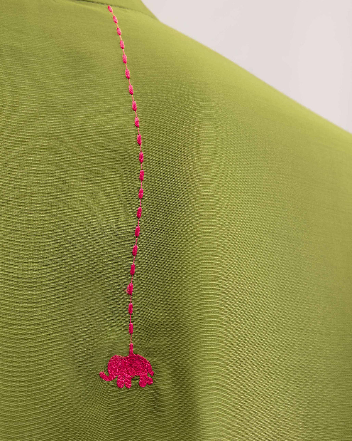 Basic Mid Length Kurta - Olive