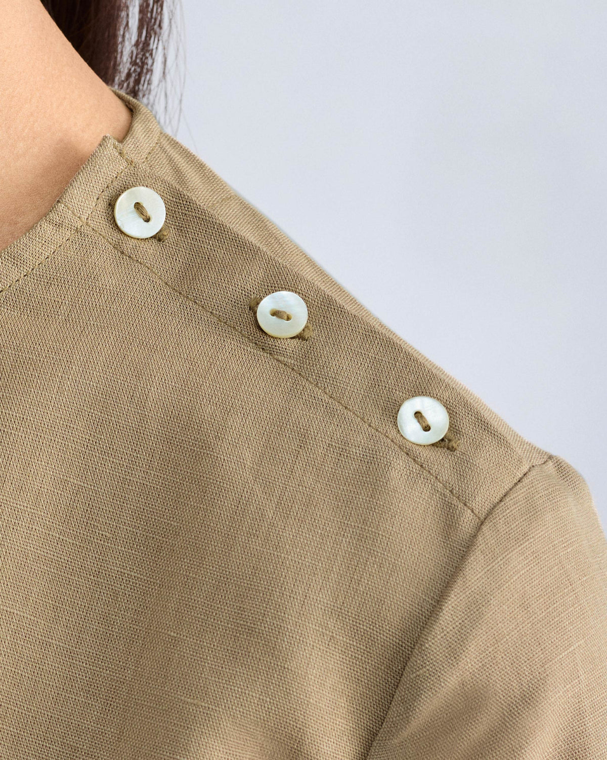 High Slit Top - Taupe