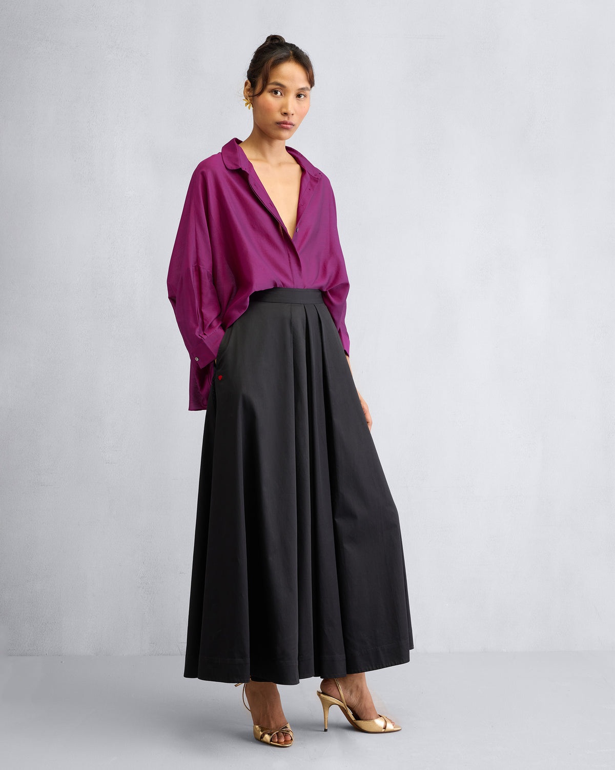 Boxy Shirt - Mulberry