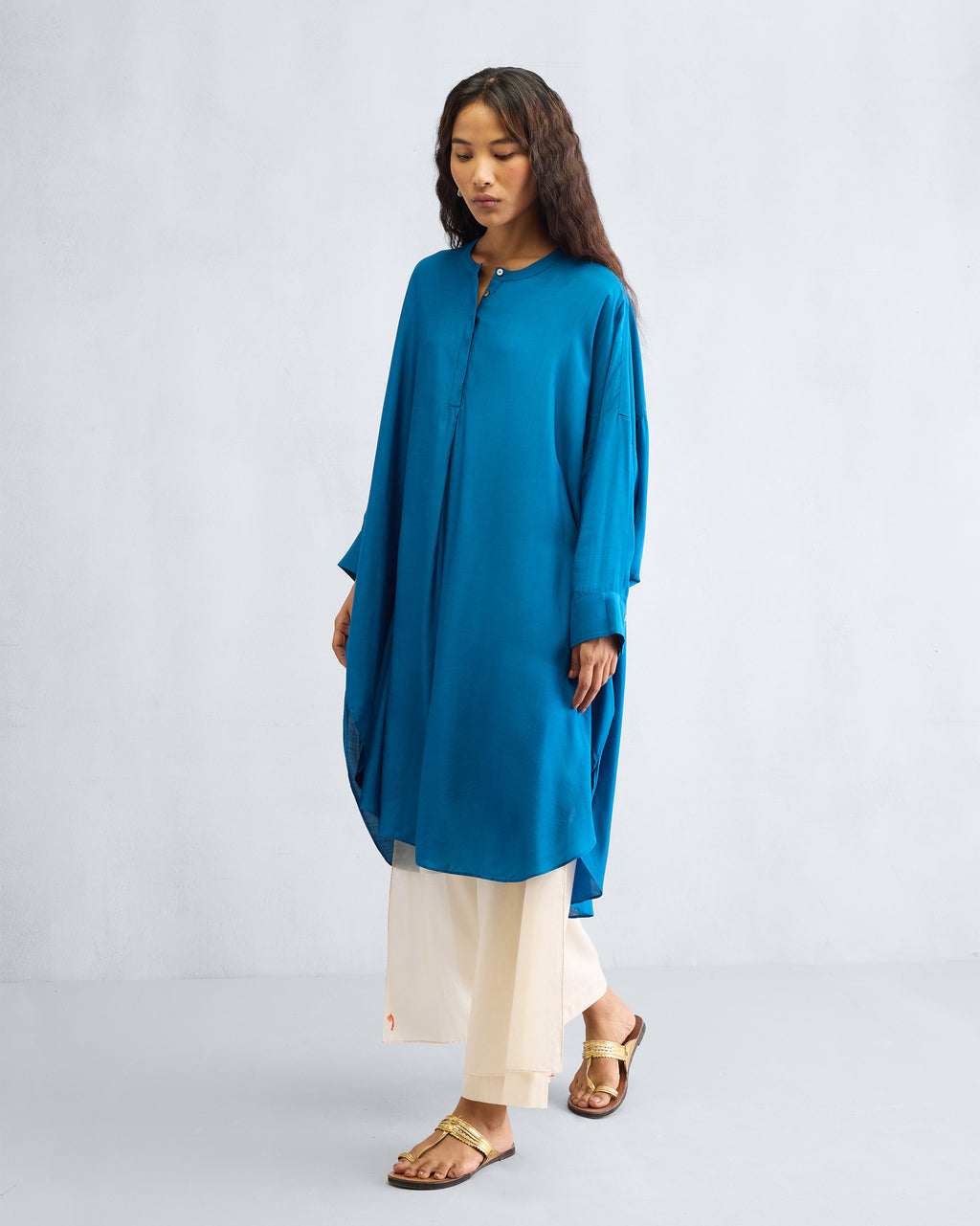 Lazy Sunday Tunic - Teal – Nicobar