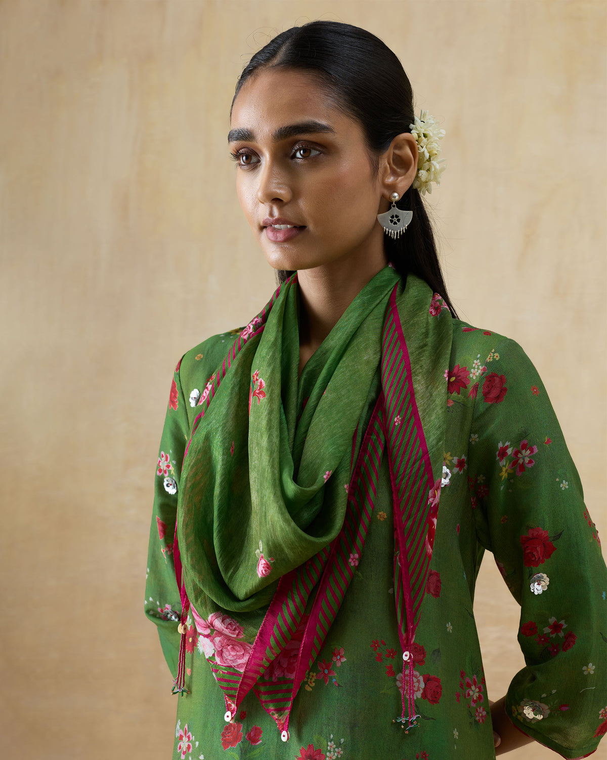 Bouquet Scarf - Green
