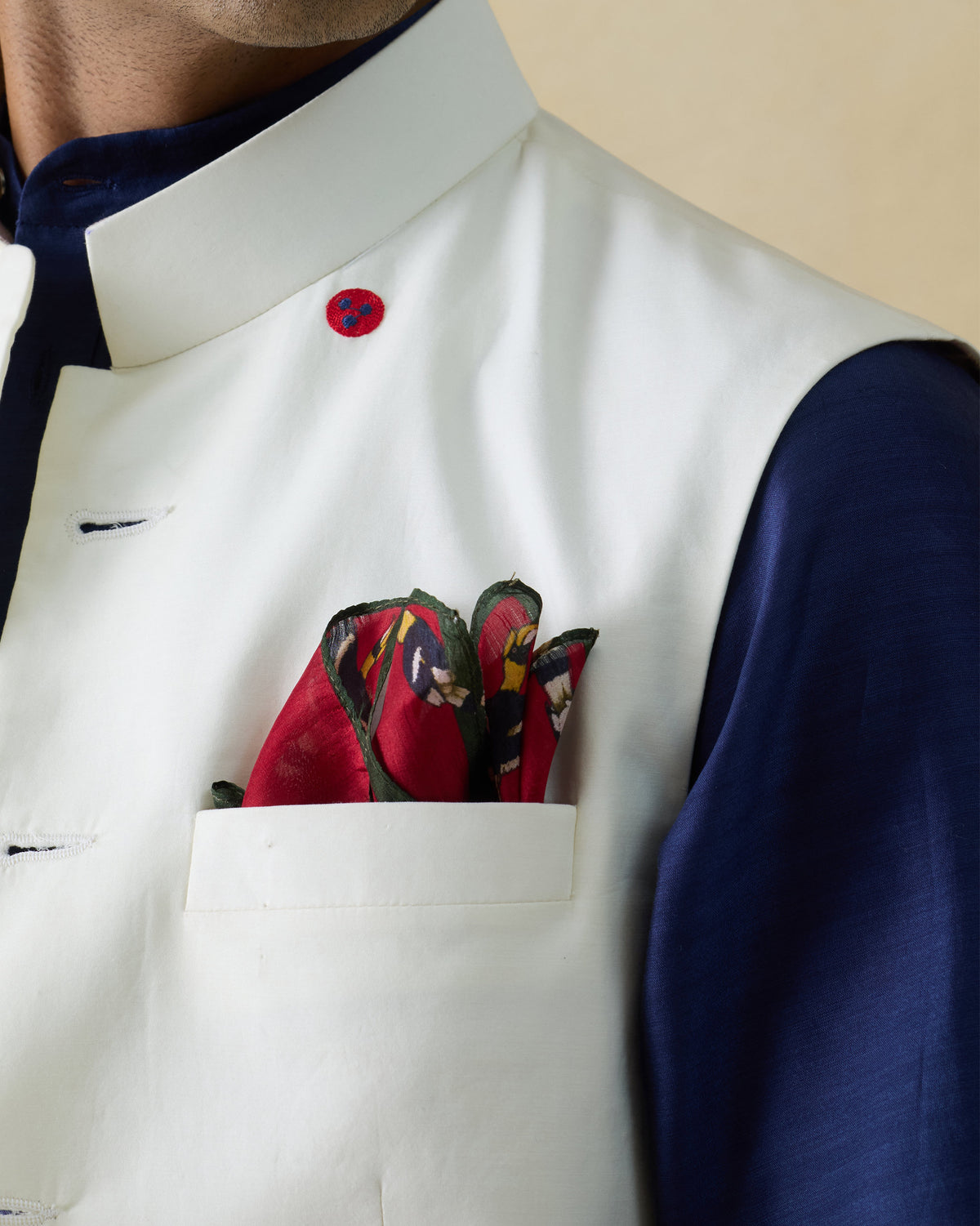 Leopard Pocket Squares- Purple & Crimson