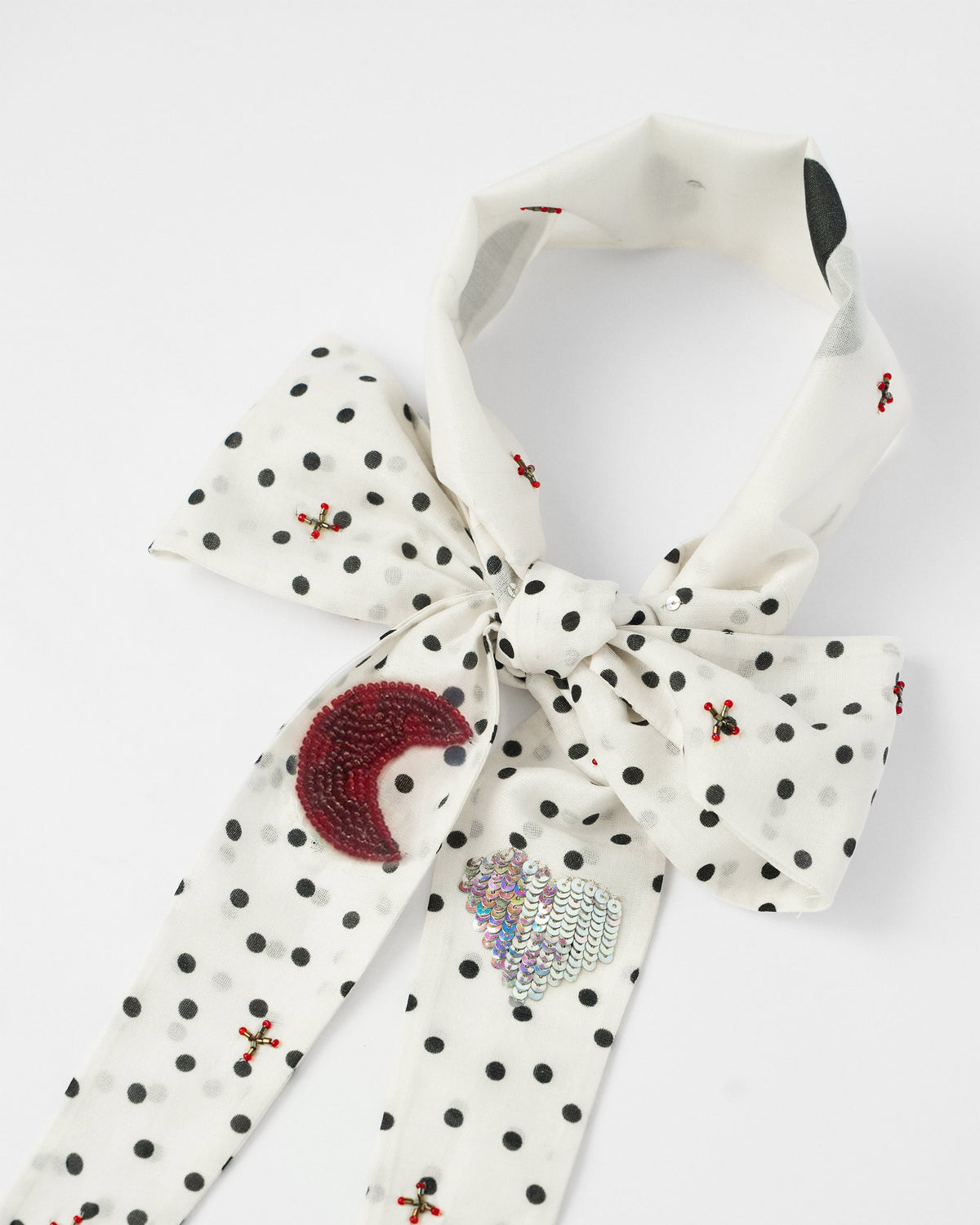 Polka Play Scarf - Ivory
