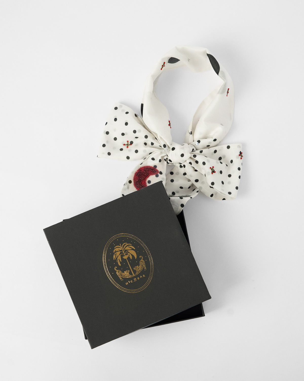 Polka Play Scarf - Ivory