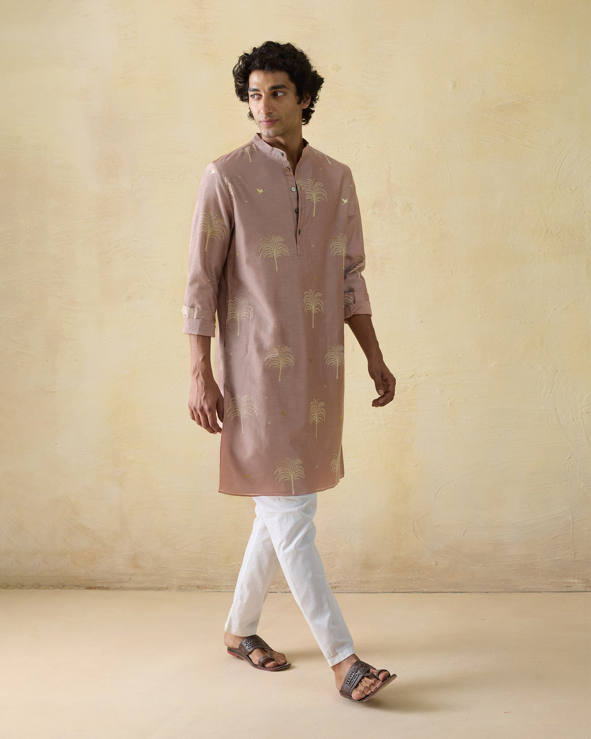 Bageecha Kurta - Printed Cotton Silk Classic Fit