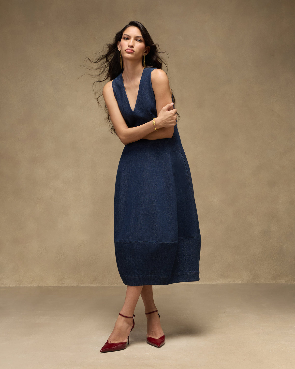 Sway Dress - Denim Fitted