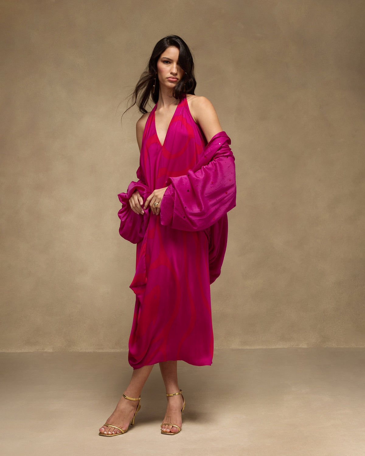 Cloud Overlay - Cotton Silk Loose Fit (Fuchsia)