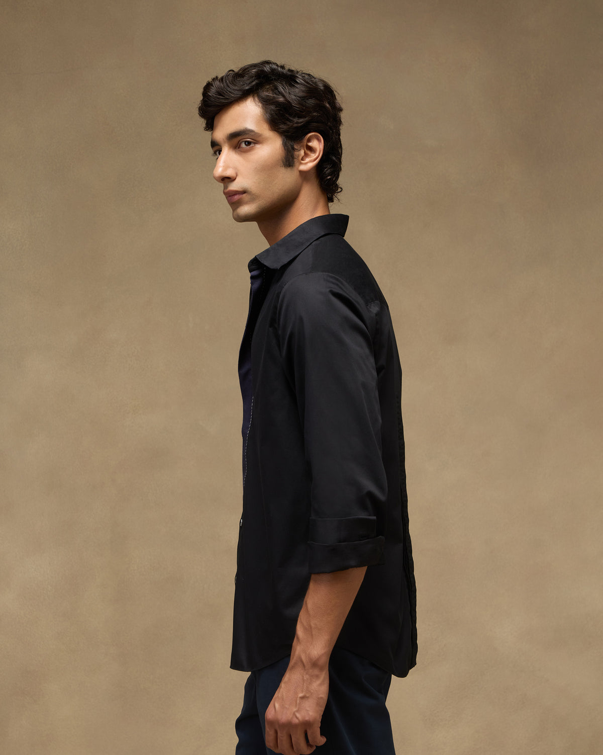 Midnight Shirt - Cotton Satin Classic Fit
