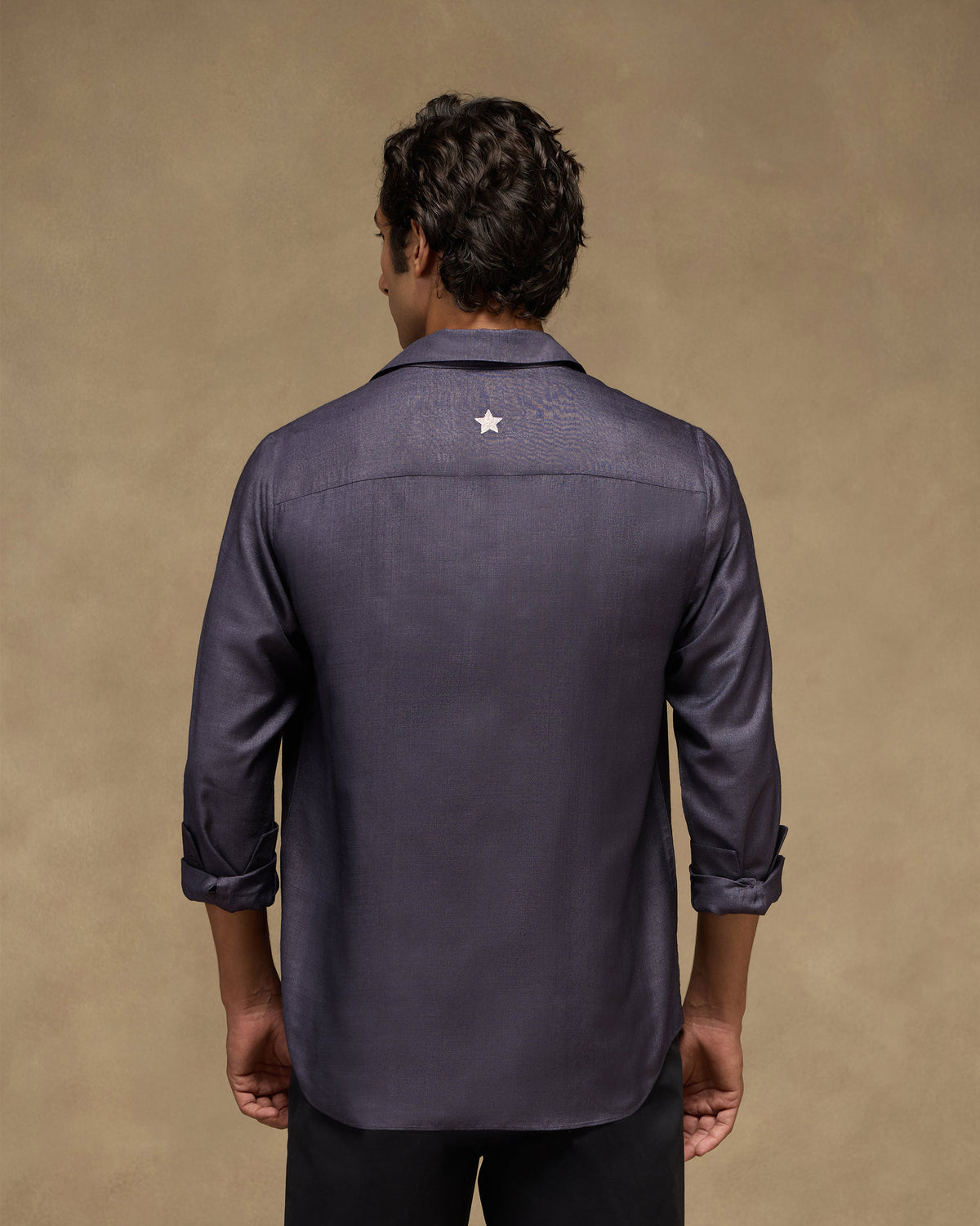 Afterglow Shirt - Zari Embroidered Tussar Silk Classic Fit