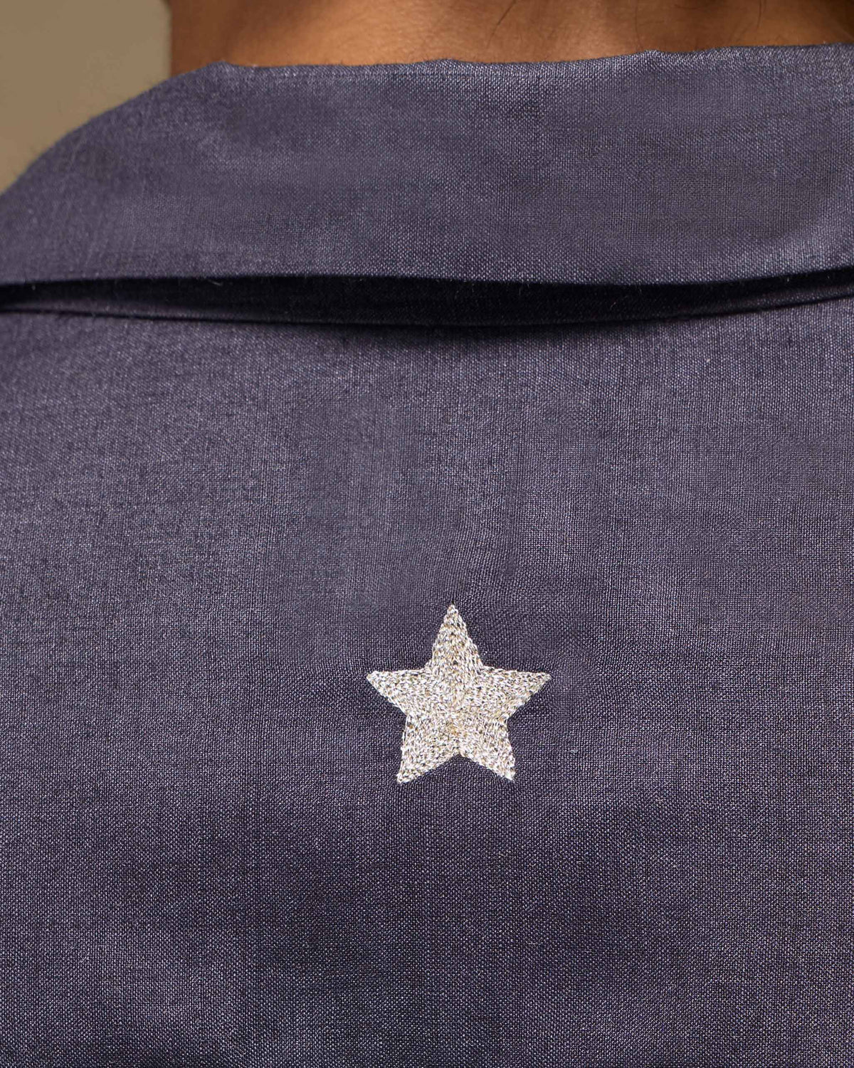 Afterglow Shirt - Zari Embroidered Tussar Silk Classic Fit