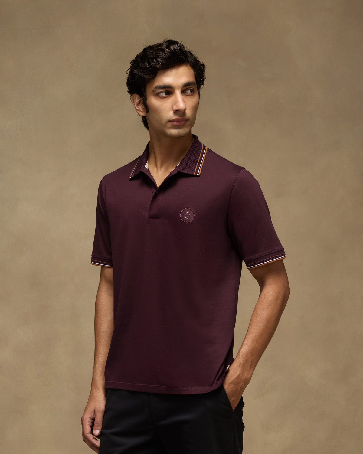 Stag Polo T-Shirt - Mercerised Cotton Classic Fit