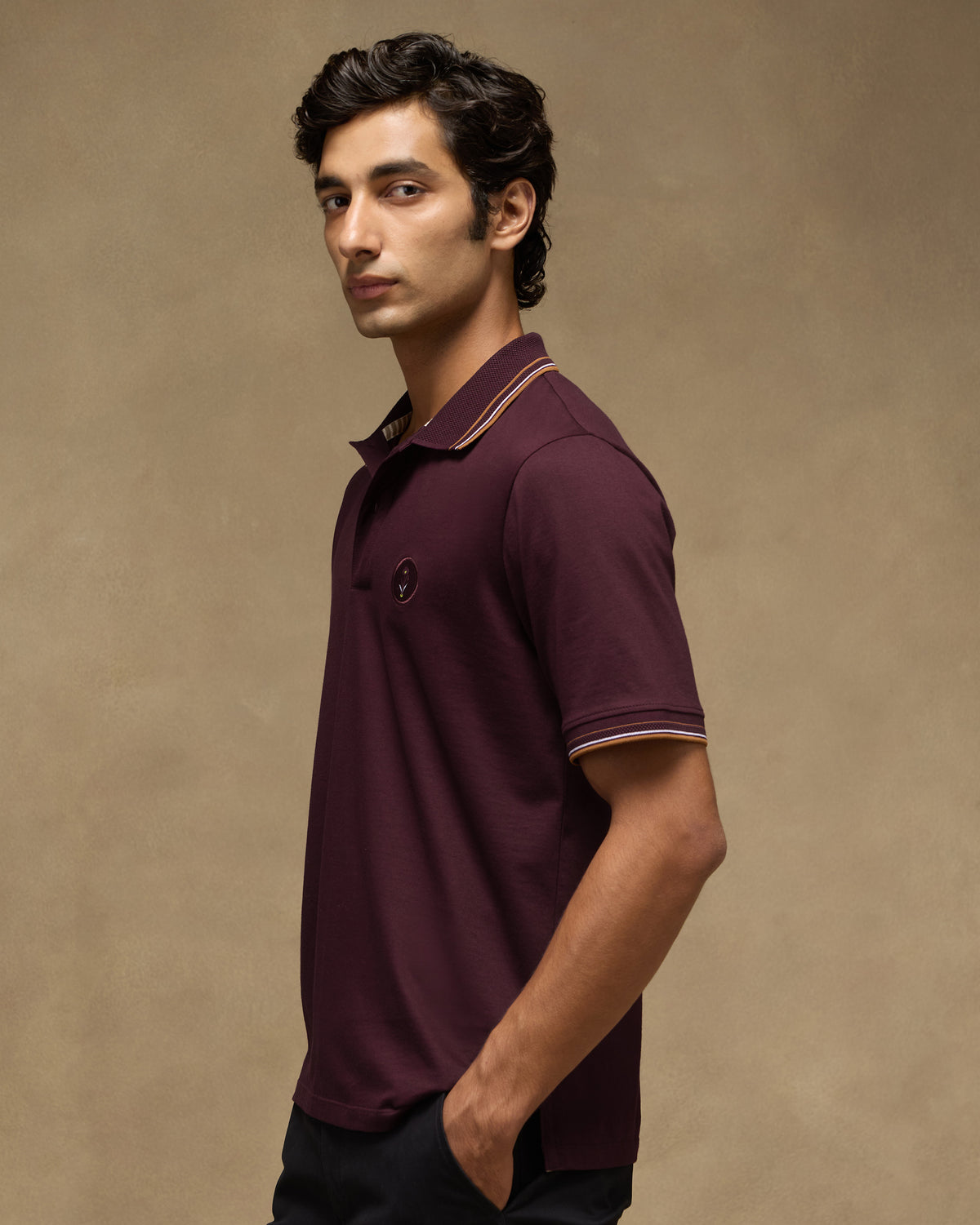 Stag Polo T-Shirt - Mercerised Cotton Classic Fit