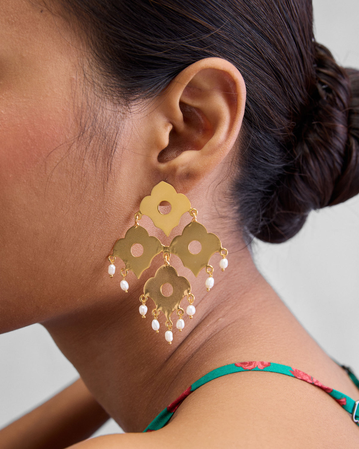 Phool Jaal Earring - Gold