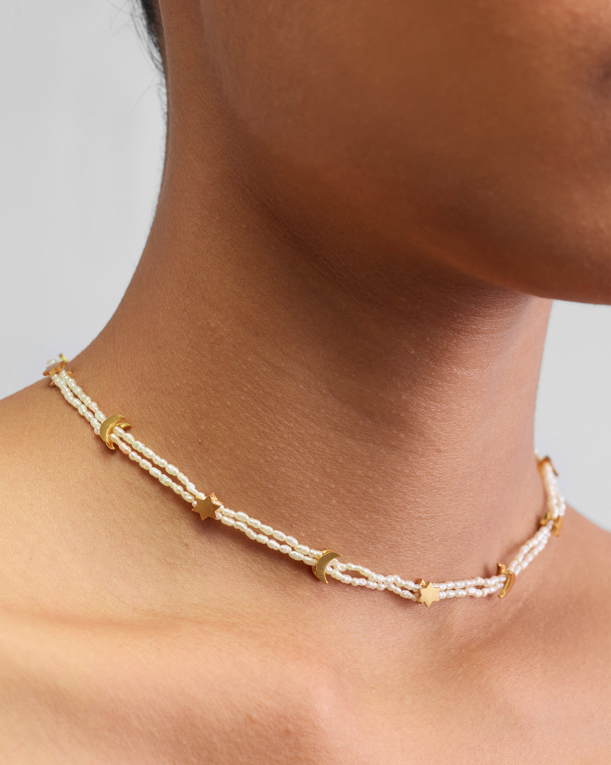 Bindu Pearl Necklace - Gold
