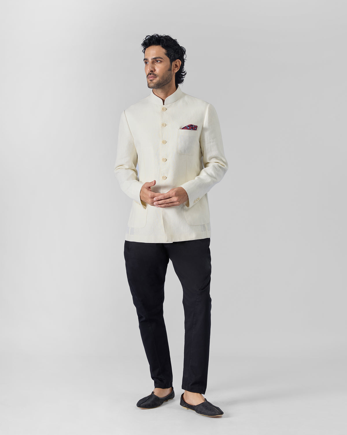 Tahr Bandhgala - Ivory