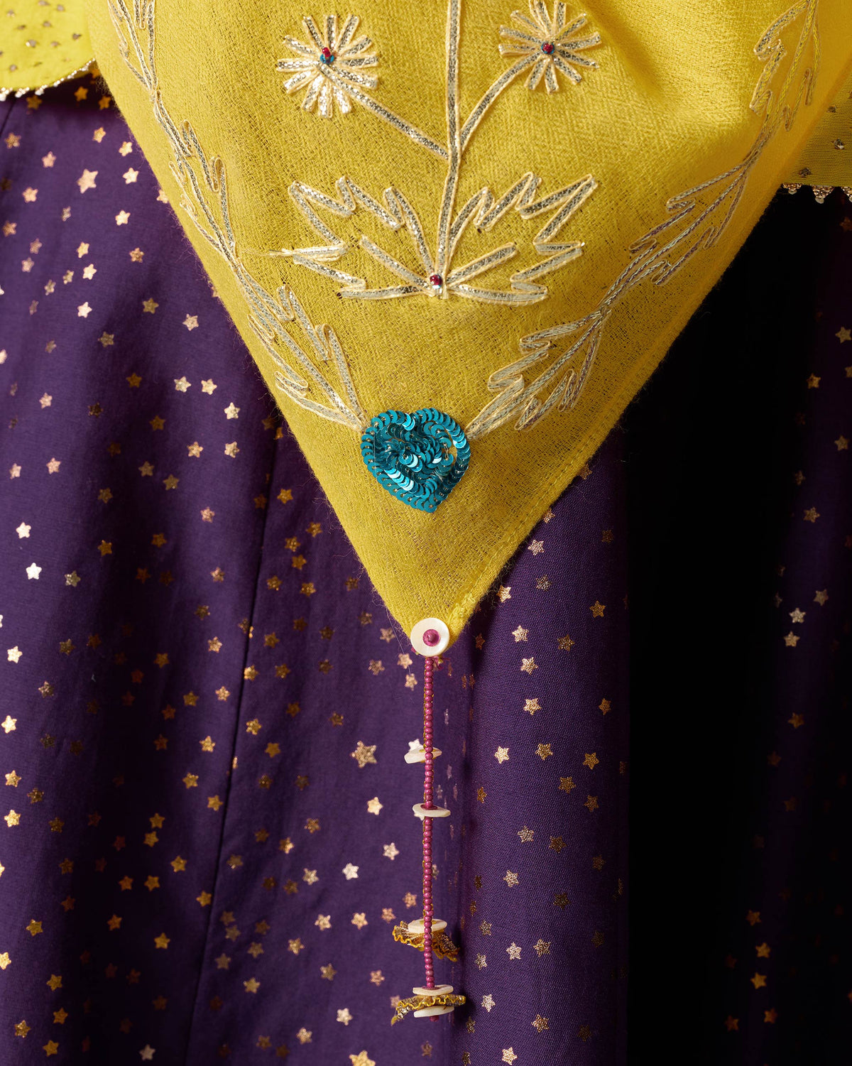 Saanjh Shawl - Chartreuse