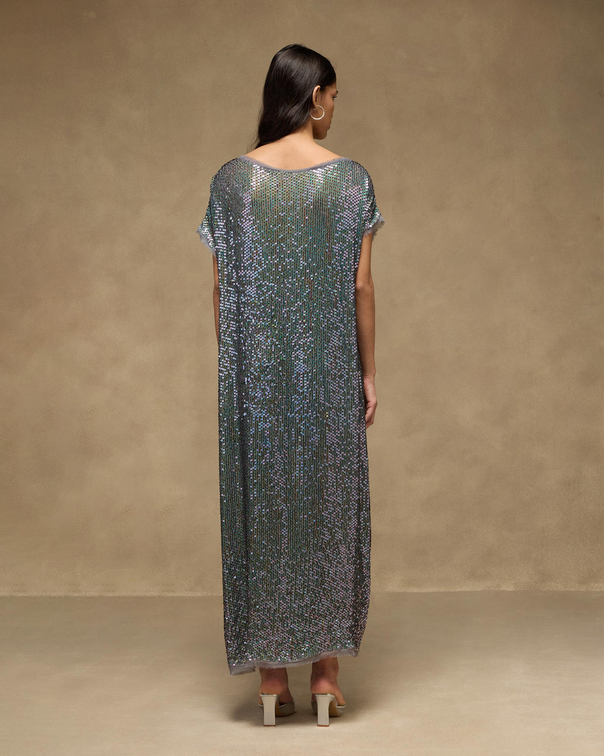 Shimmer Dress - Chiffon Blend Straight Fit