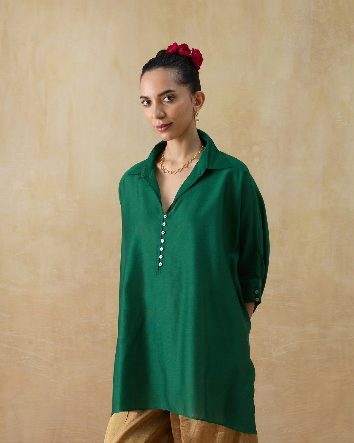 Hala Tunic - Cotton Silk Loose Fit