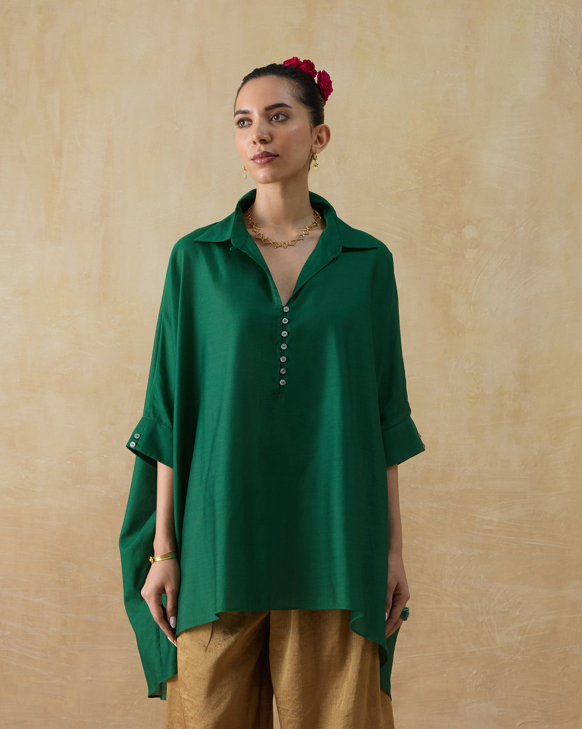 Hala Tunic - Cotton Silk Loose Fit