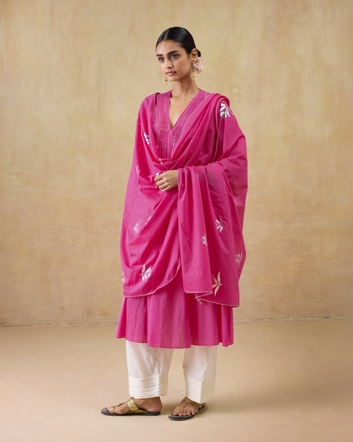 Pintuck Kurta - 100% Cotton Regular Fit