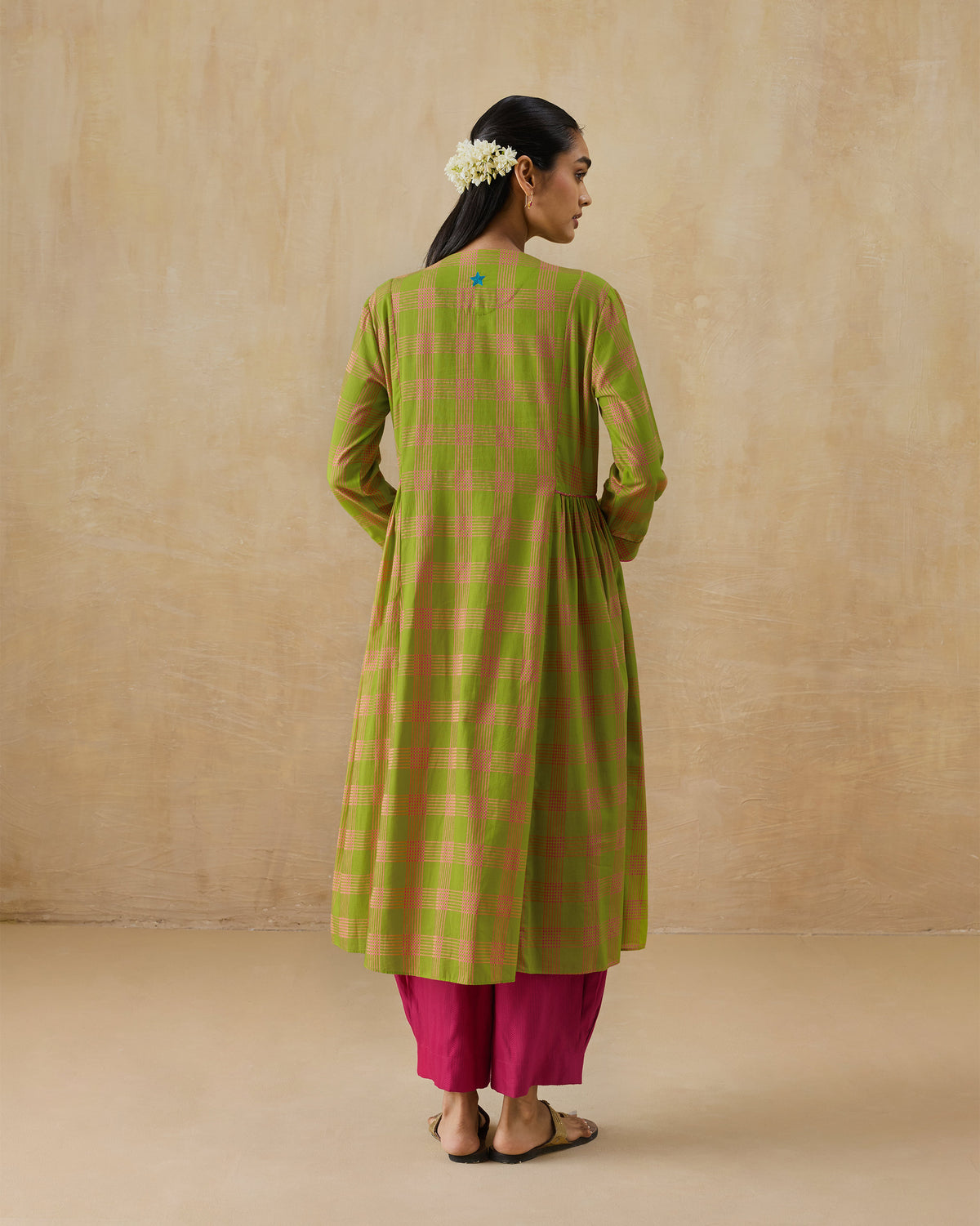 Pintuck Kurta - 100% Cotton Regular Fit