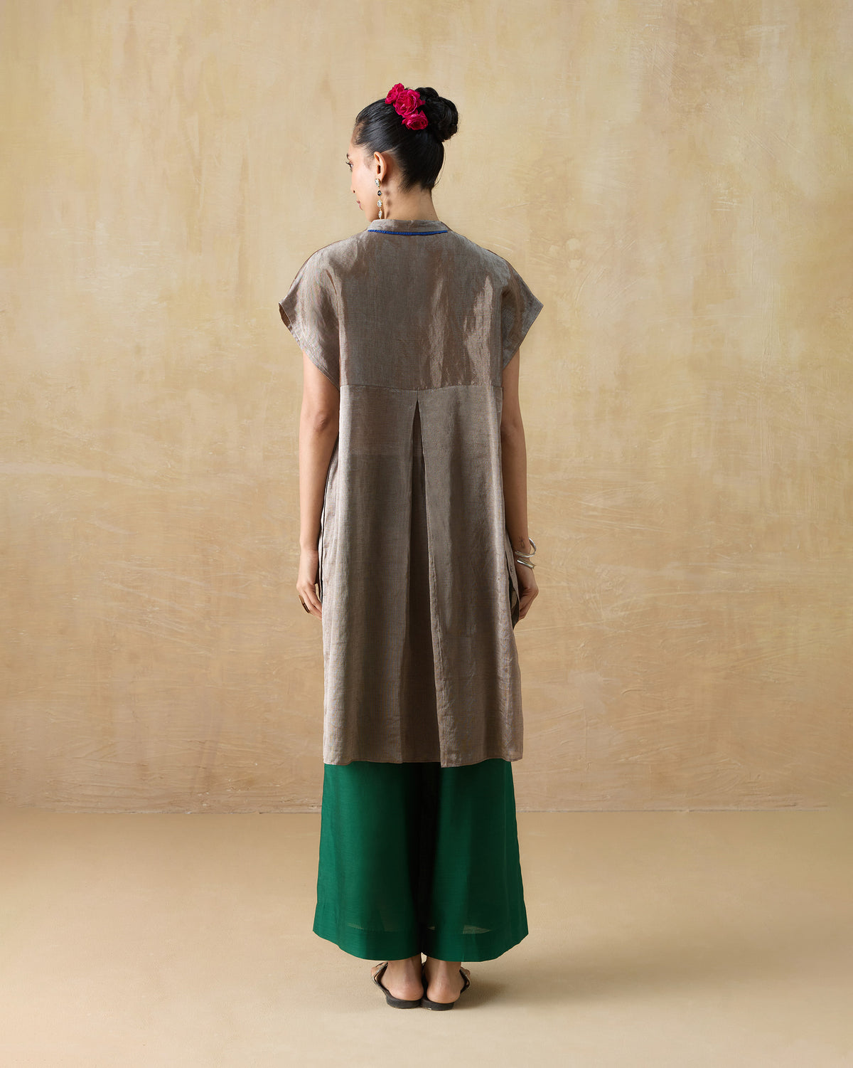 Tango Kaftan - Metallic Tissue Free Size