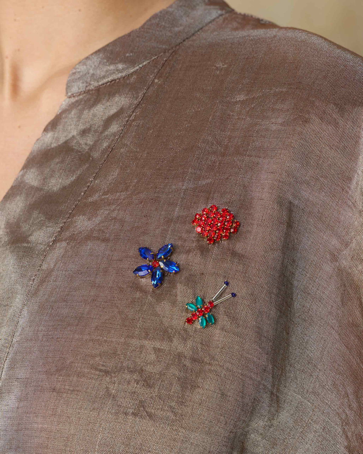 Tango Kaftan - Metallic Tissue Free Size