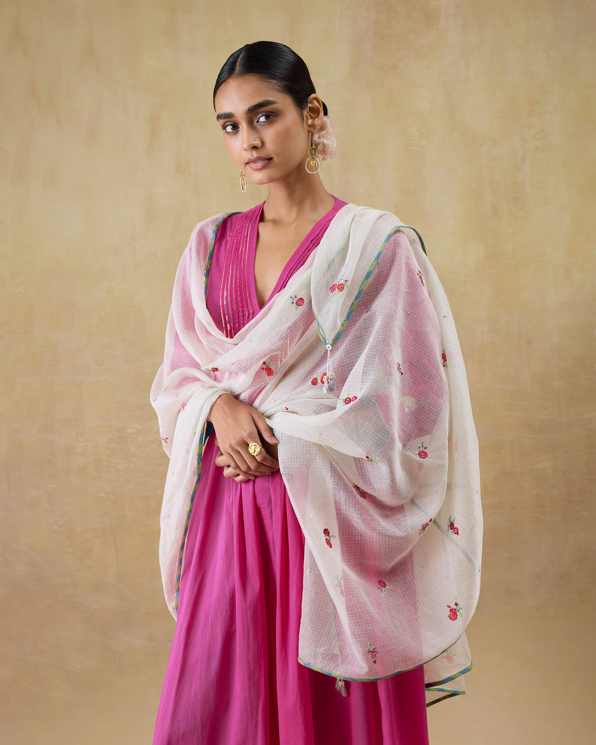 Swish Dupatta - Embroidered Silk Blend