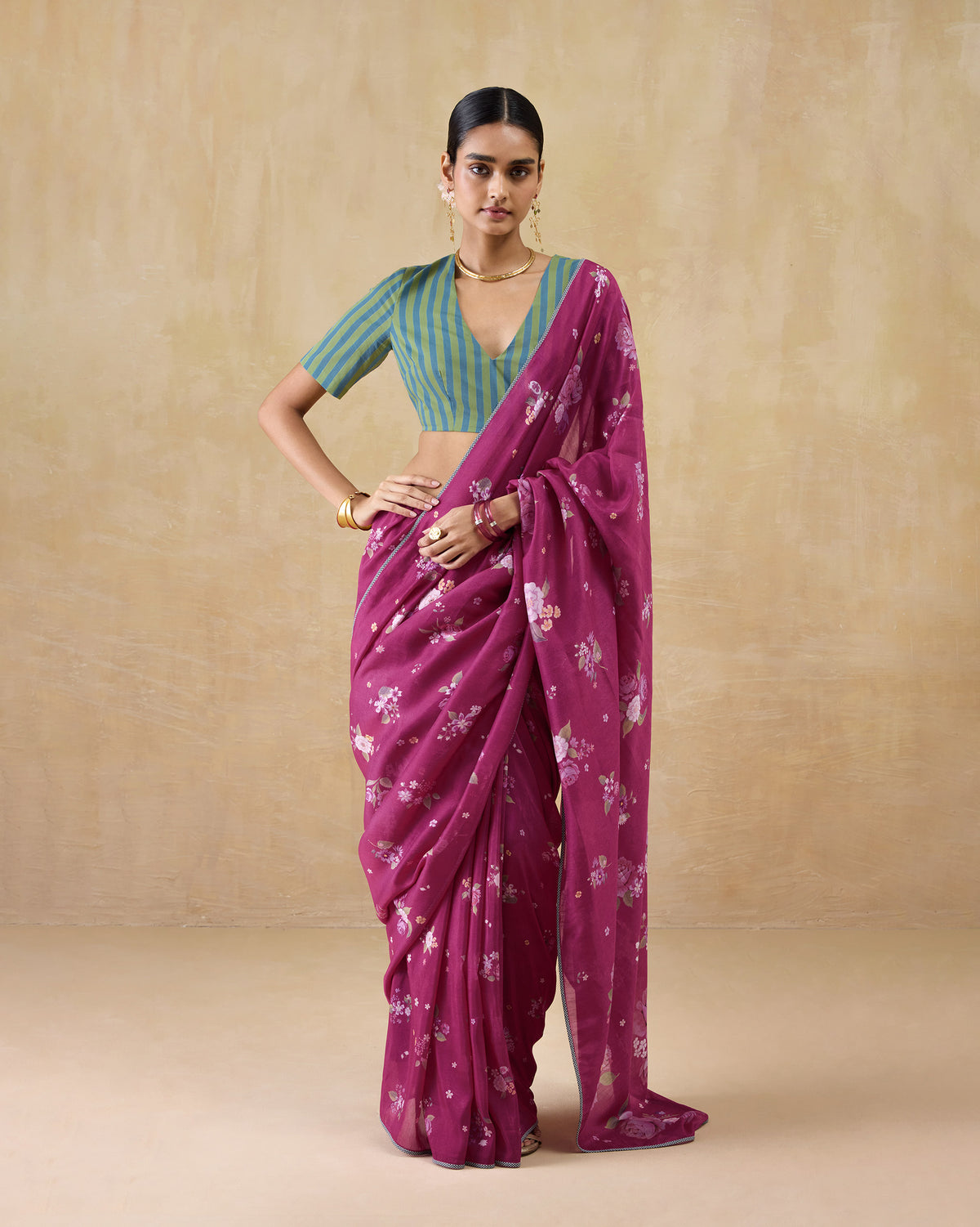Speckle Sari - Cotton Silk