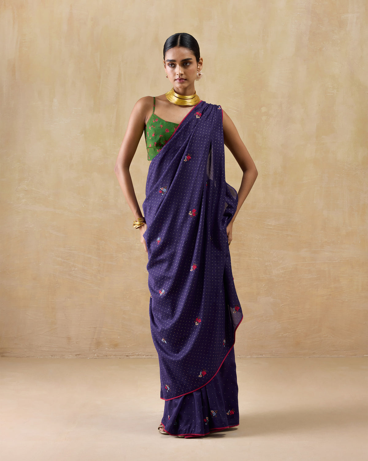 Midnight Dance Sari - Cotton Silk