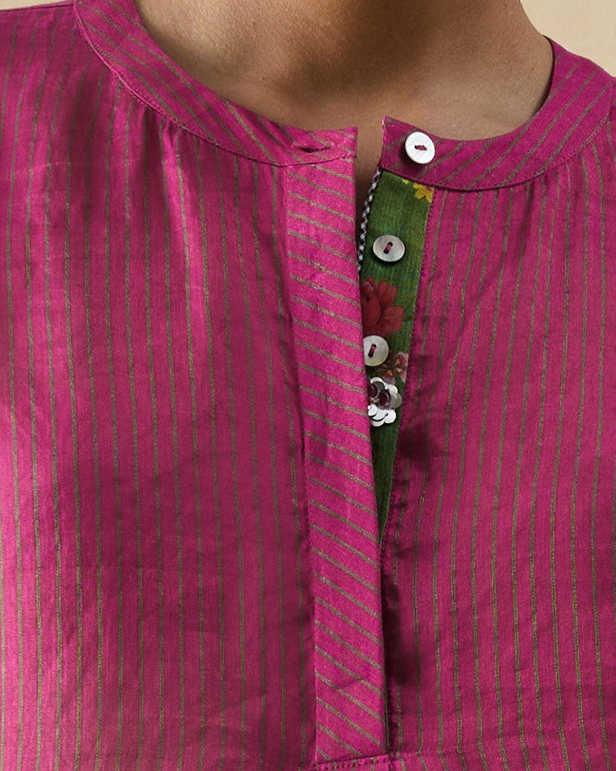 Lazy Sunday Tunic - Metallic Tissue Loose Fit