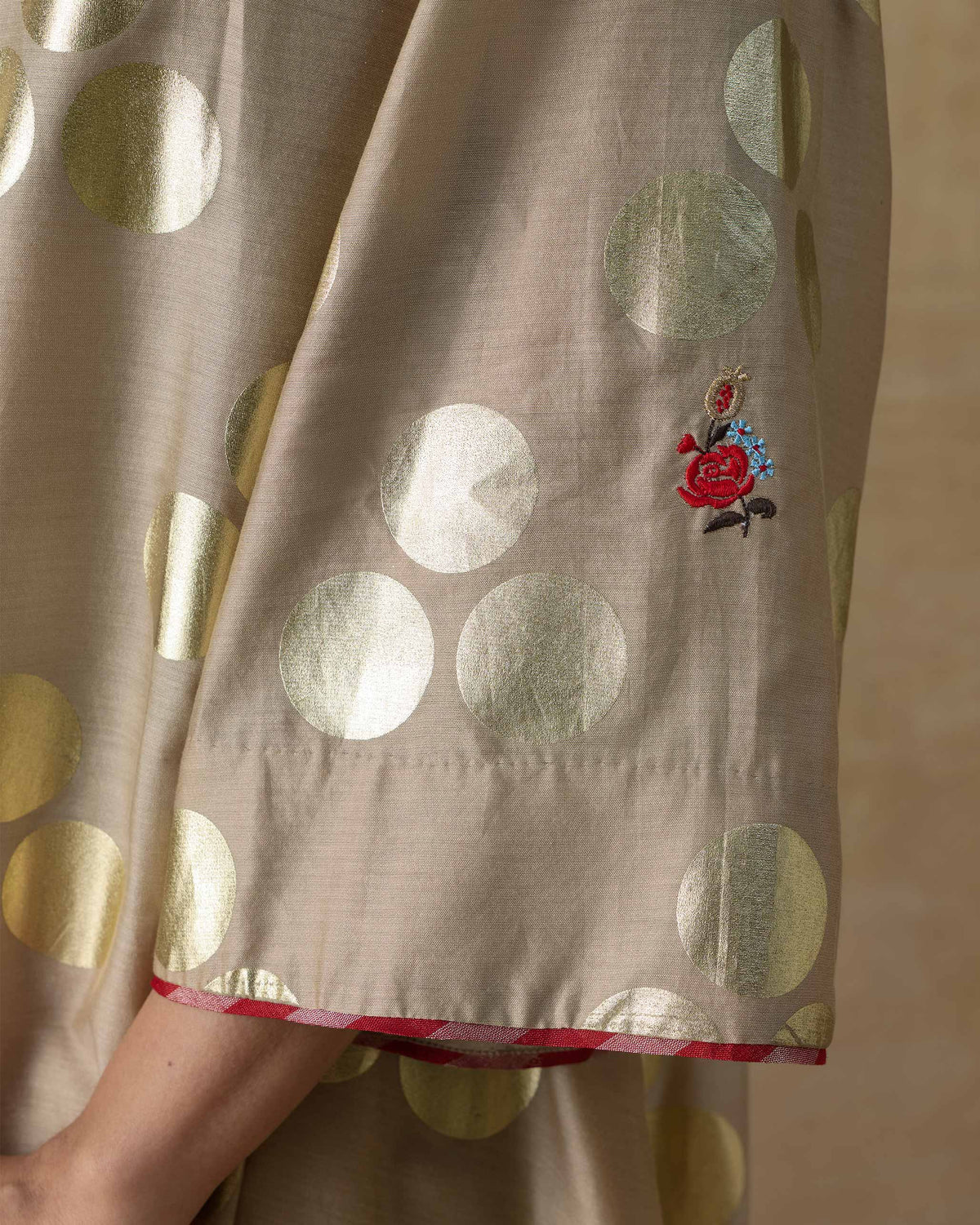 Cloud Dancer Kurta - Cotton Silk A-Line Fit