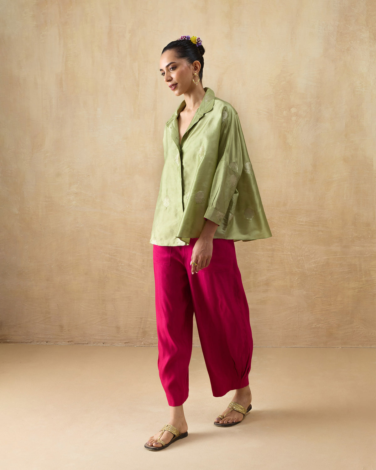 Boxy Shirt - Silk Blend Loose Fit