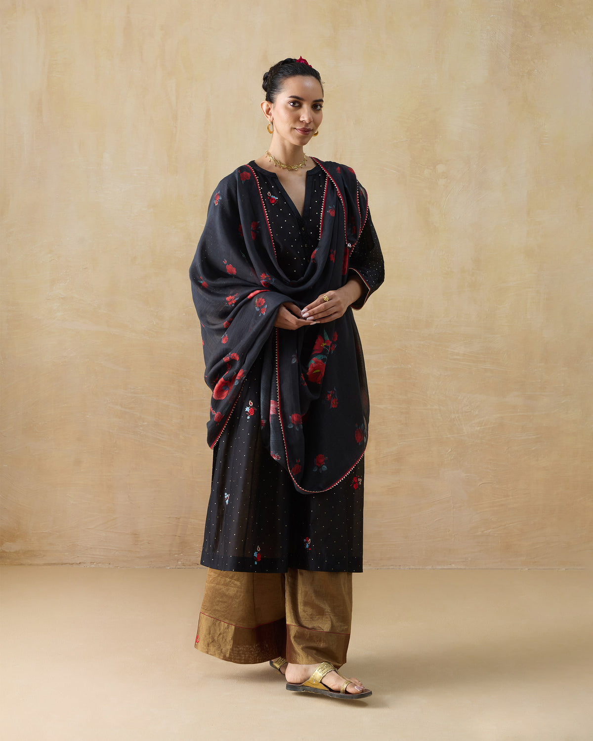 Moonbeam Kurta -
Cotton Silk Regular Fit