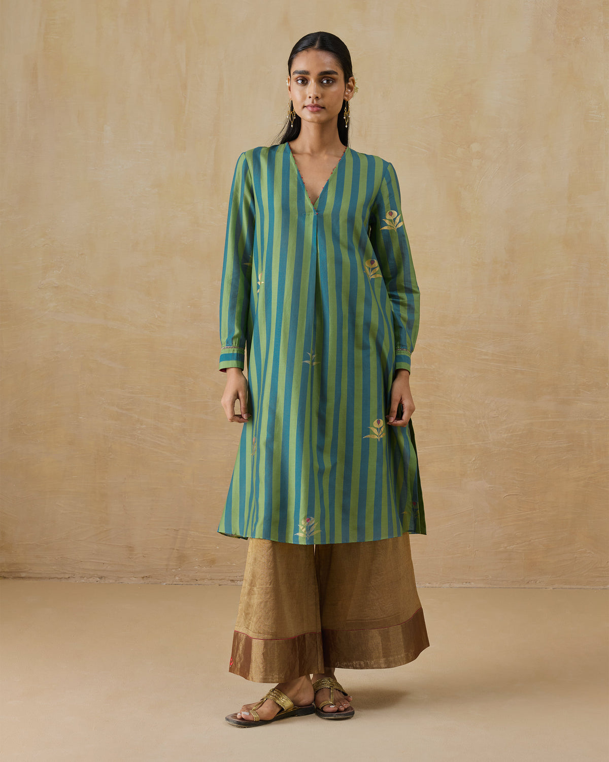 Midnight Club Kurta - Cotton Silk A-Line Fit