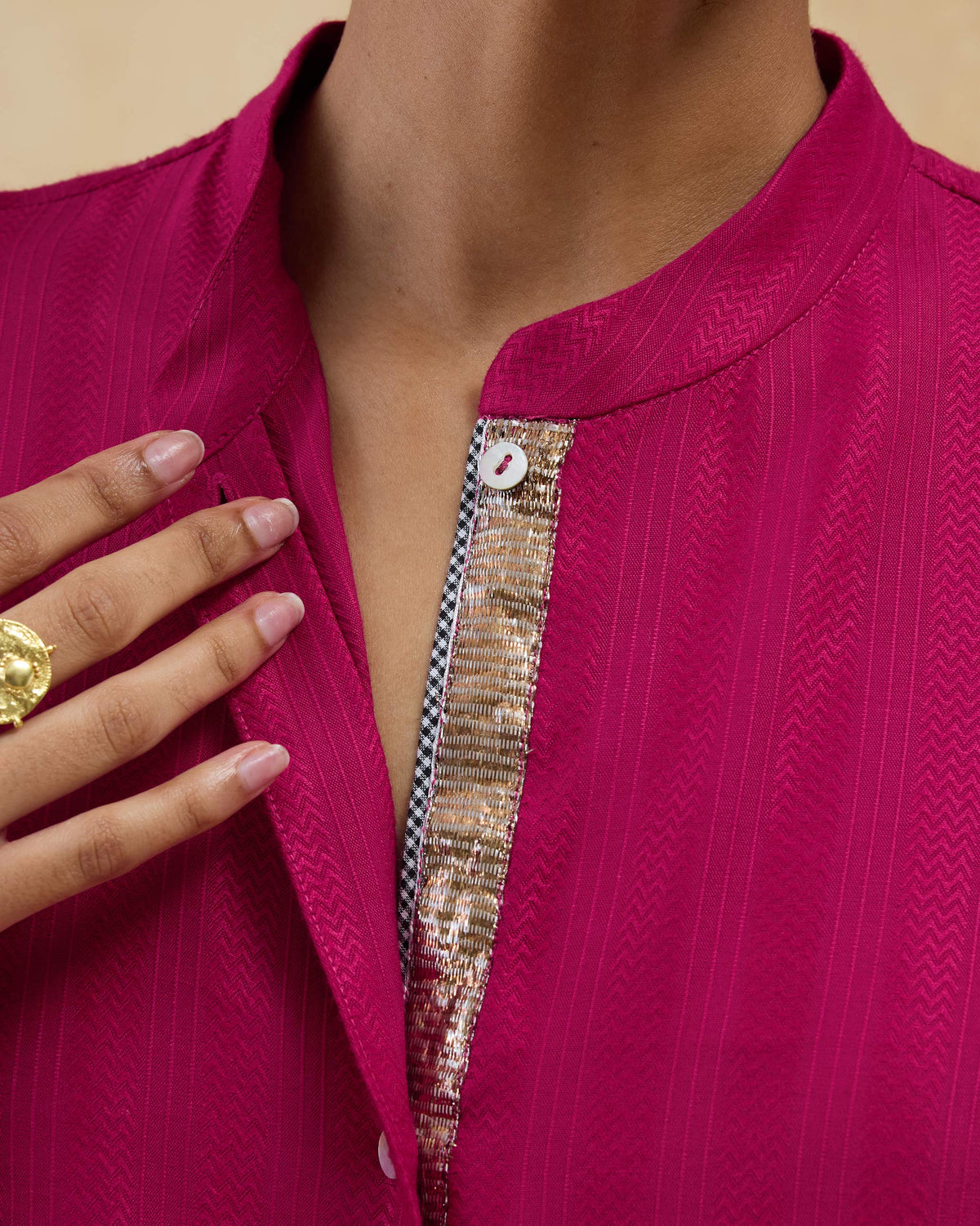 Basic Long Length Kurta - Silk Blend Regular Fit