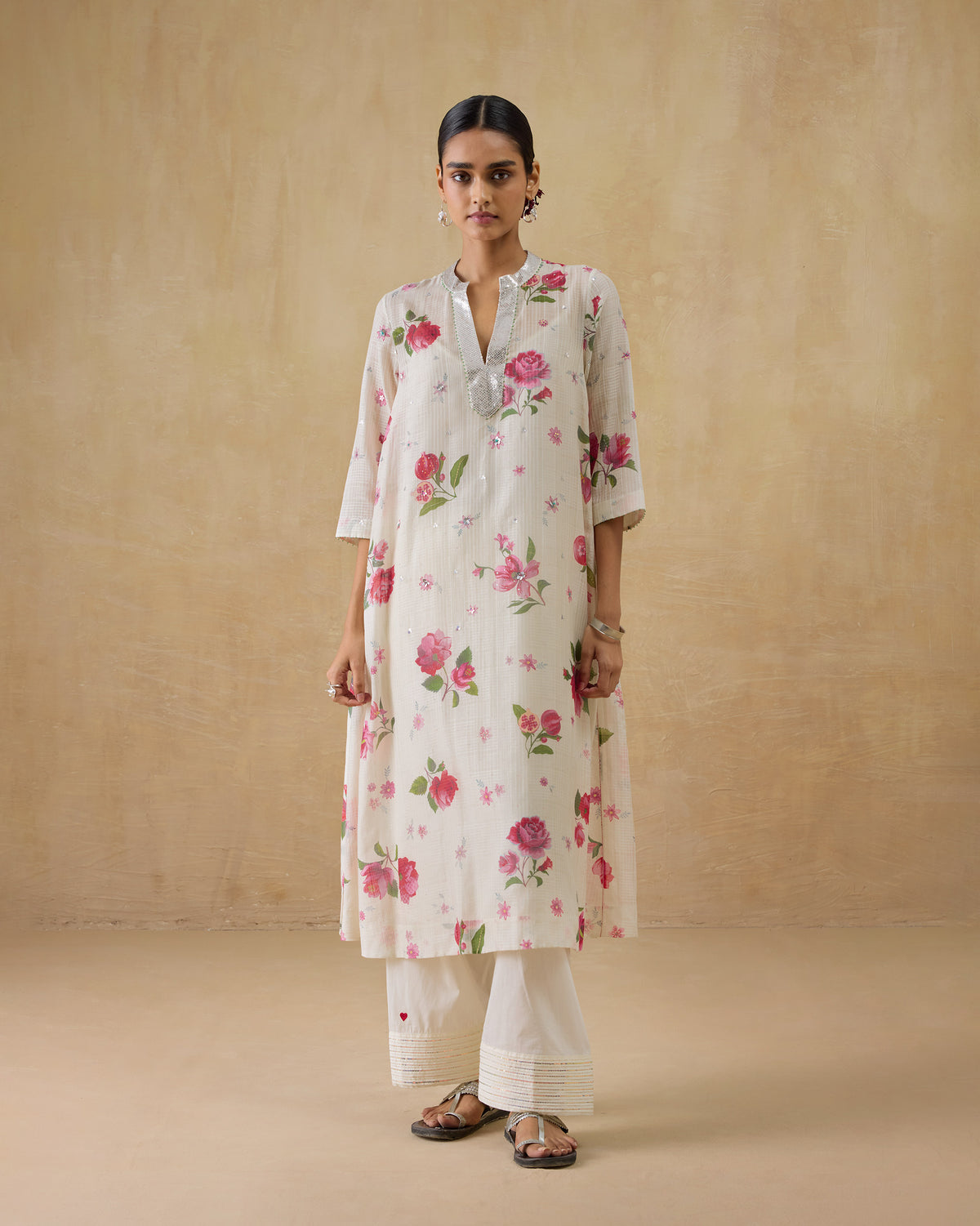 Fiesta Kurta with Slip -Cotton Silk Regular Fit