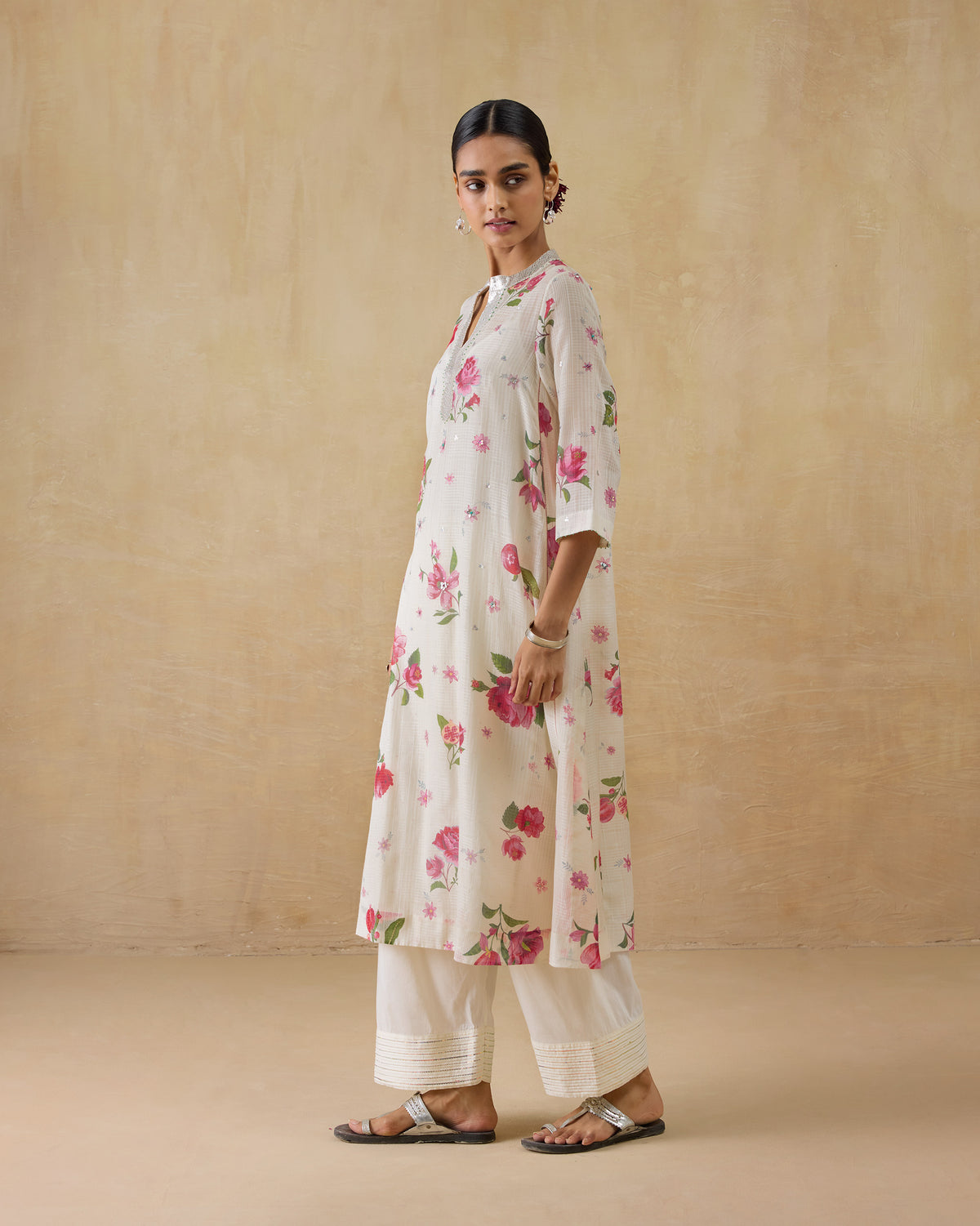 Fiesta Kurta with Slip -Cotton Silk Regular Fit