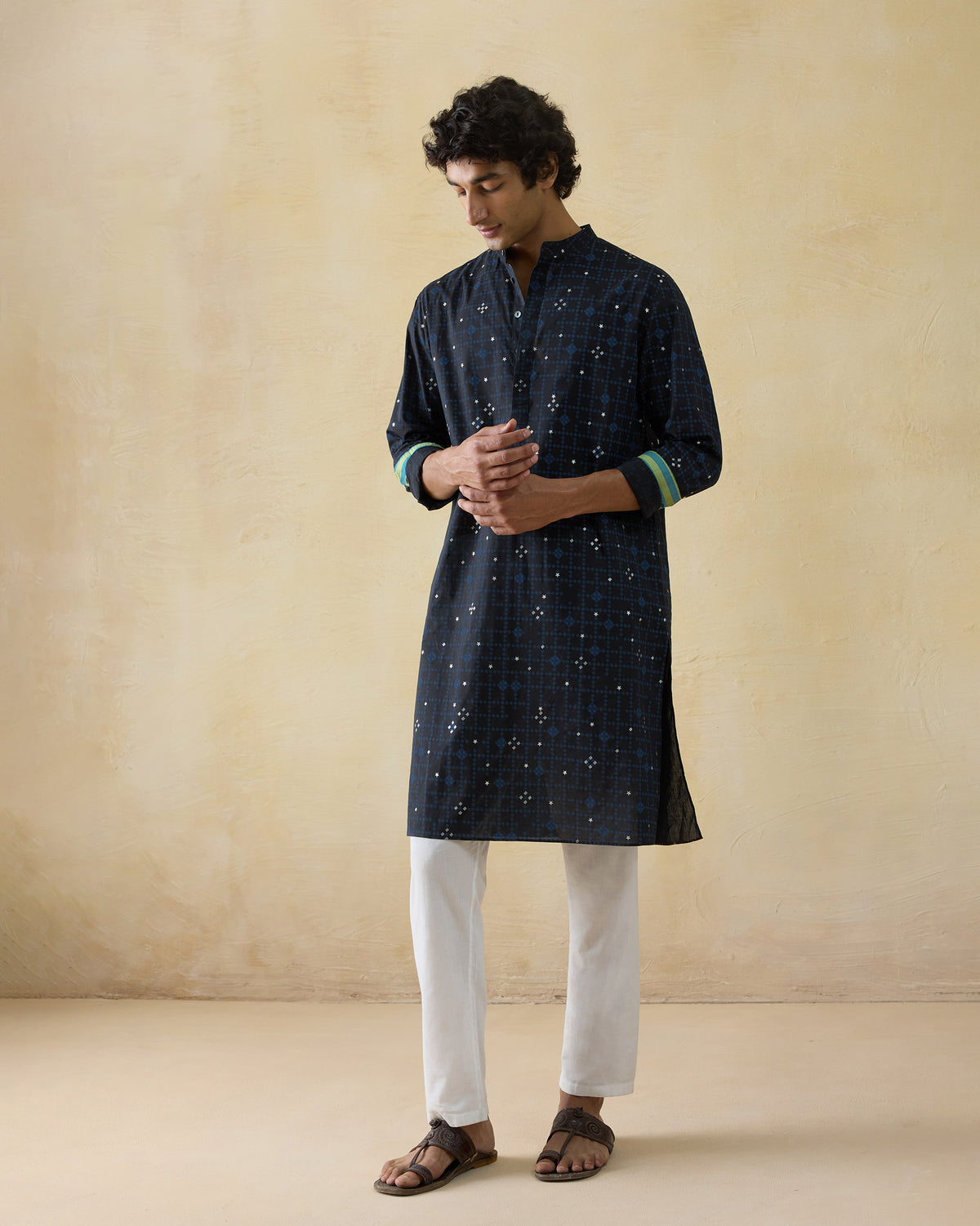 Neckband Kurta - Cotton Voile Classic Fit