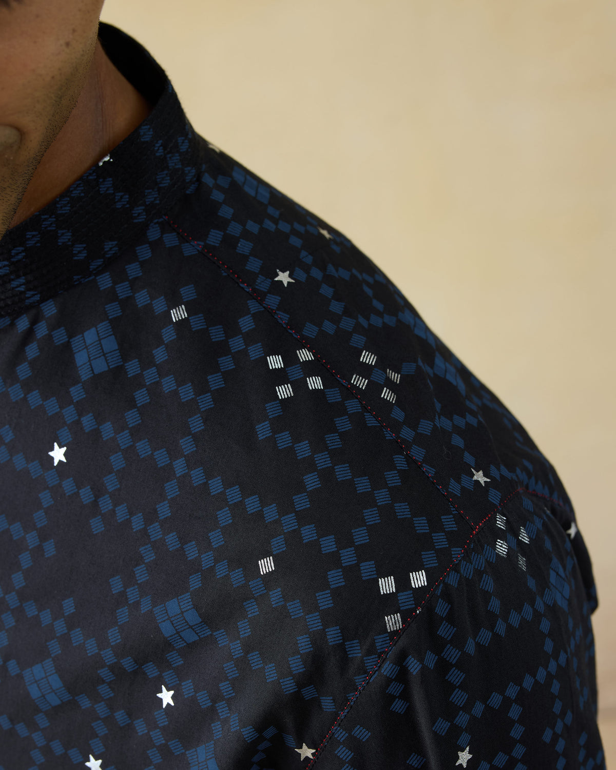 Neckband Kurta - Cotton Voile Classic Fit
