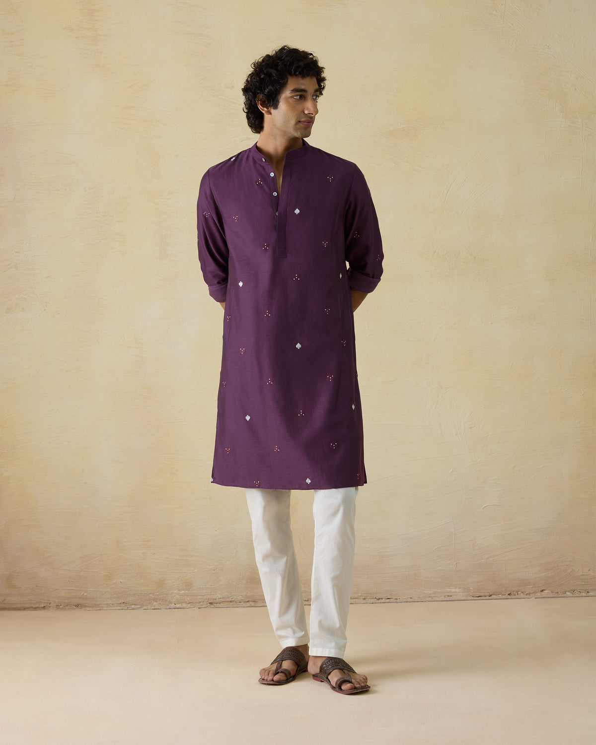 Neckband Kurta - Cotton Silk Classic Fit