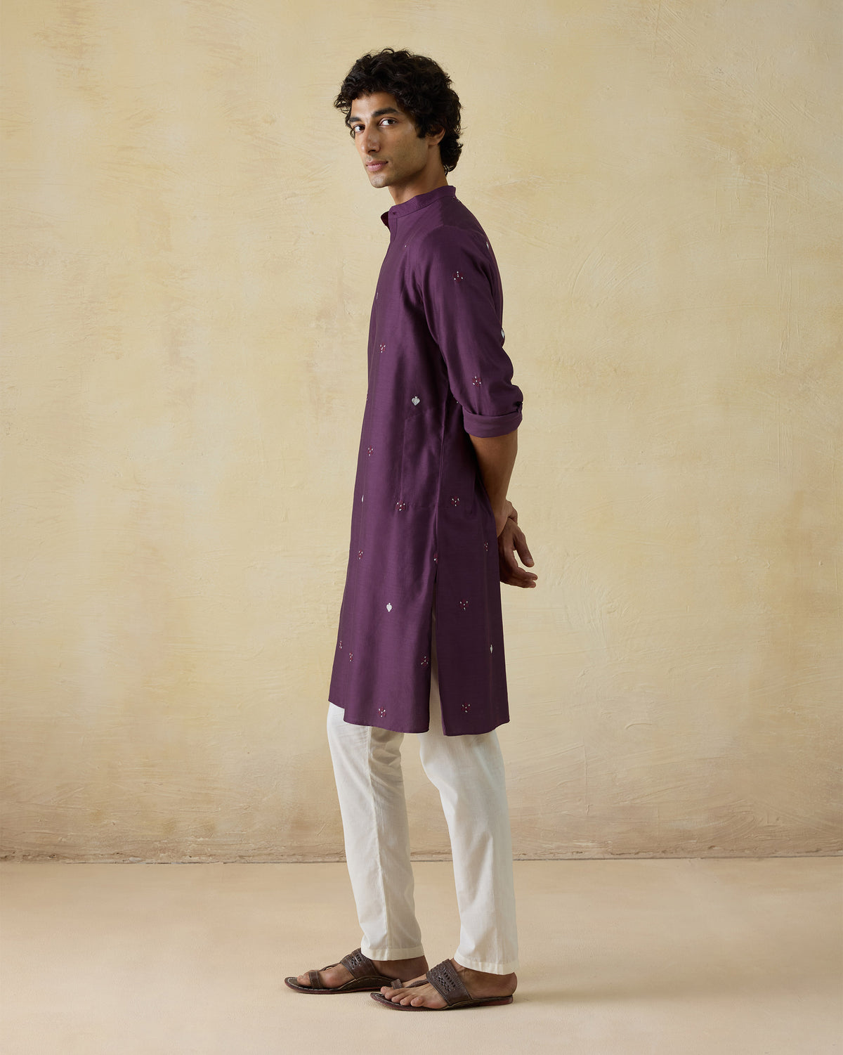 Neckband Kurta - Cotton Silk Classic Fit