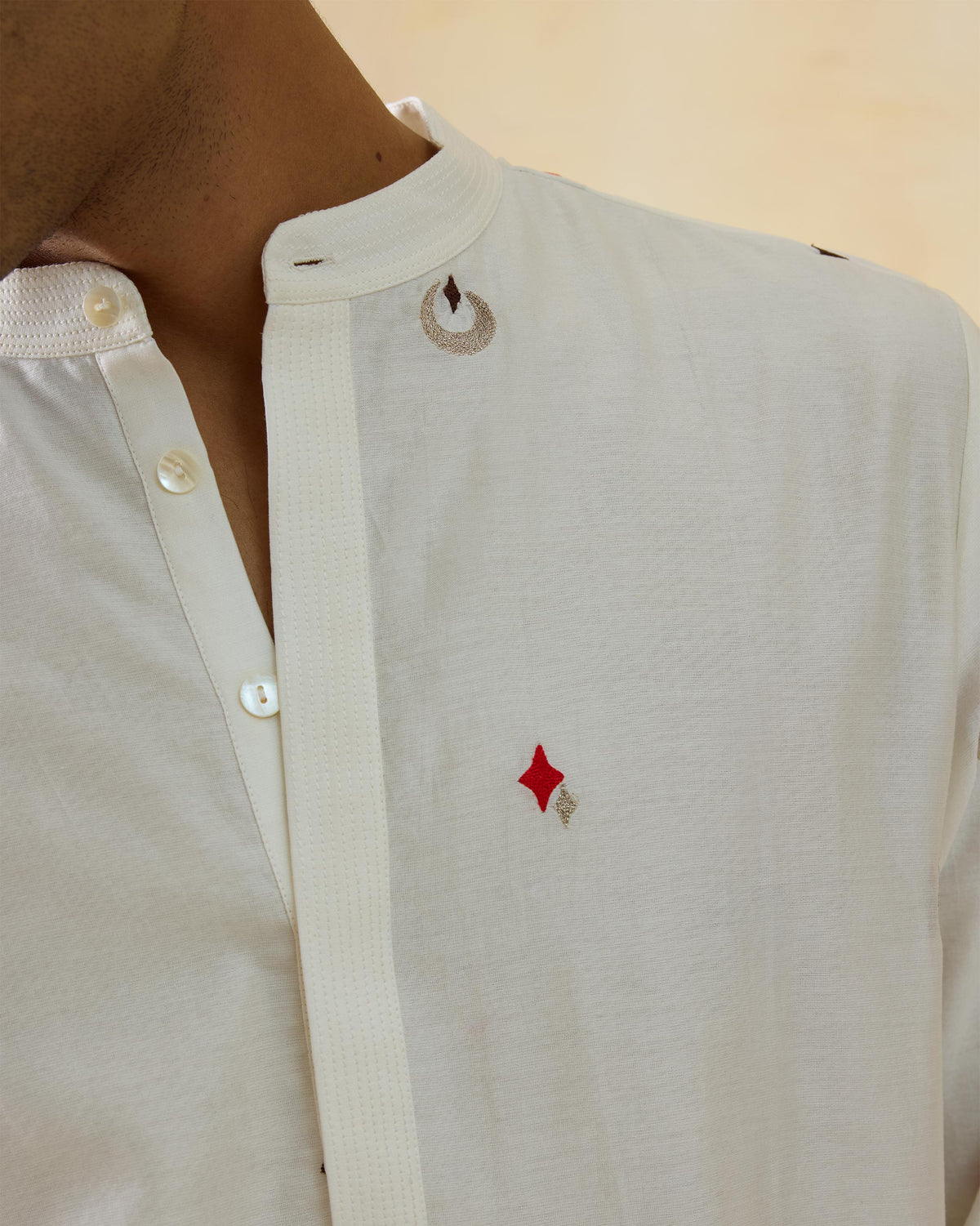 Neckband Kurta - Cotton Silk Classic Fit