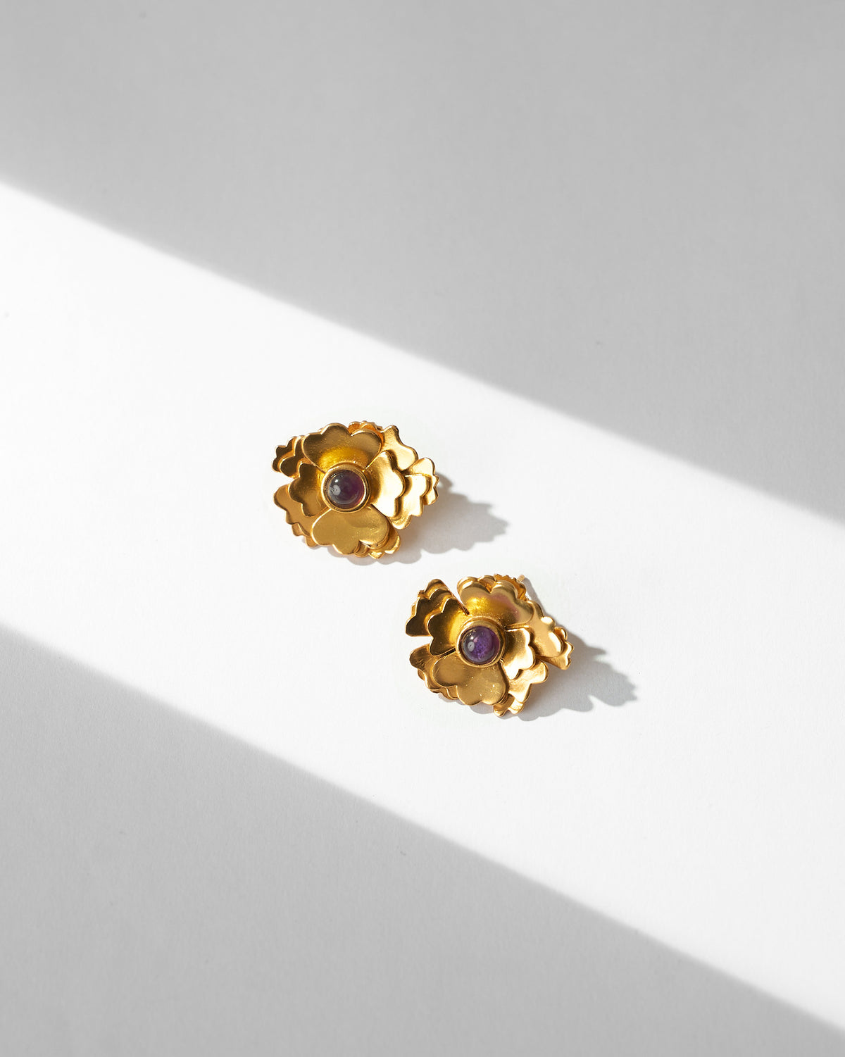 Kesar Phool Studs - Gold