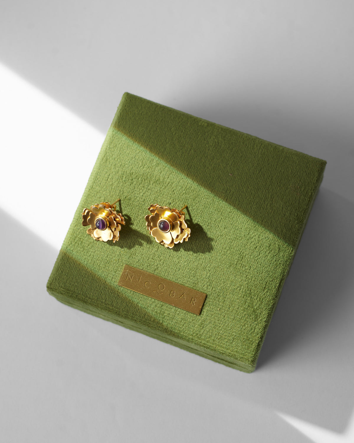 Kesar Phool Studs - Gold