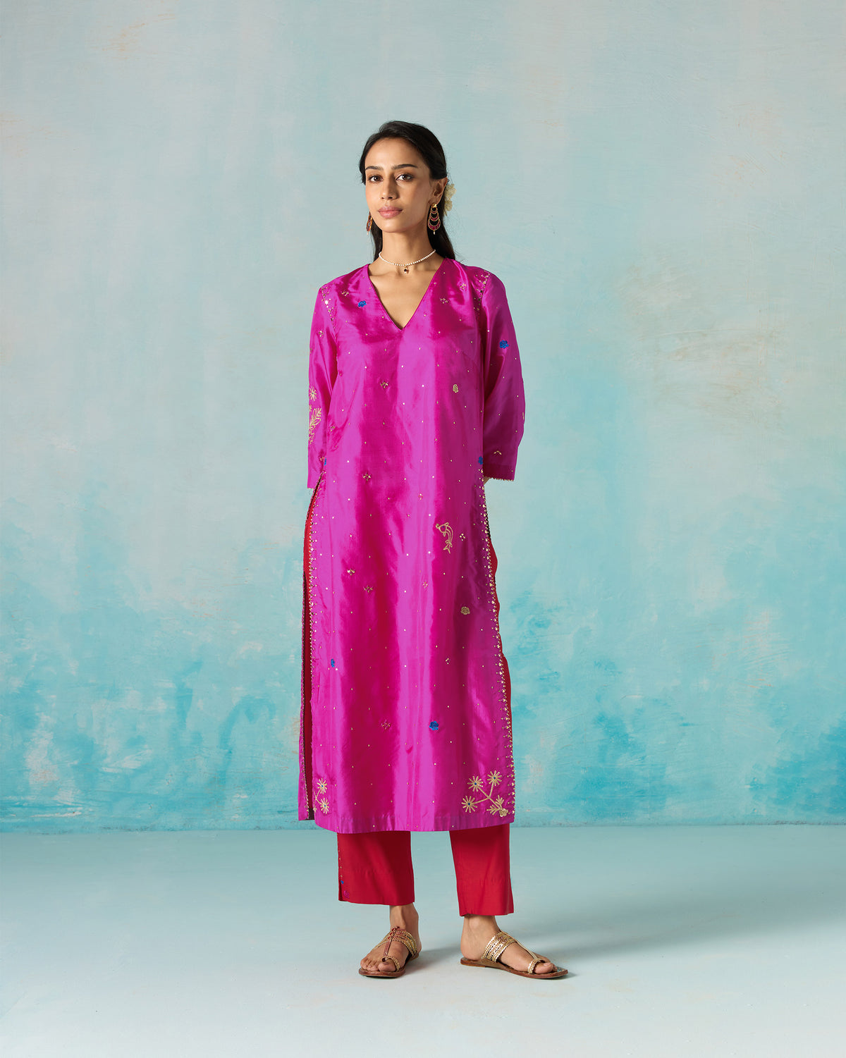 Novel Pants - Viscose Silk Blend Narrow Fit