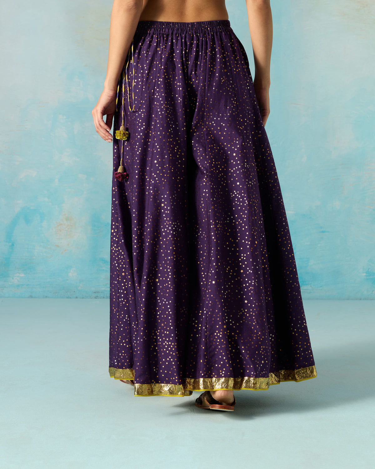 Sagan Sharara - Foil Printed Cotton Silk