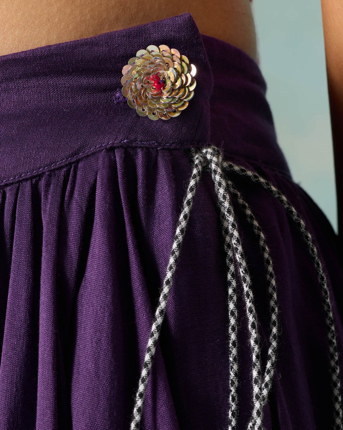 Saaya Skirt - Foil Printed Cotton Silk