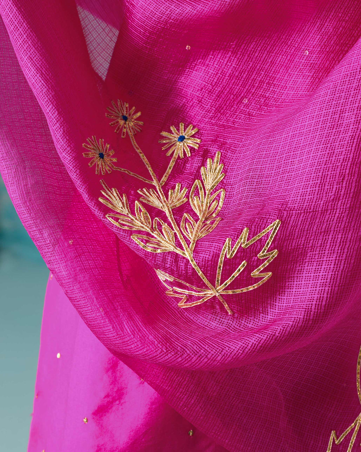 Ishara Dupatta - Embroidered Silk Kota