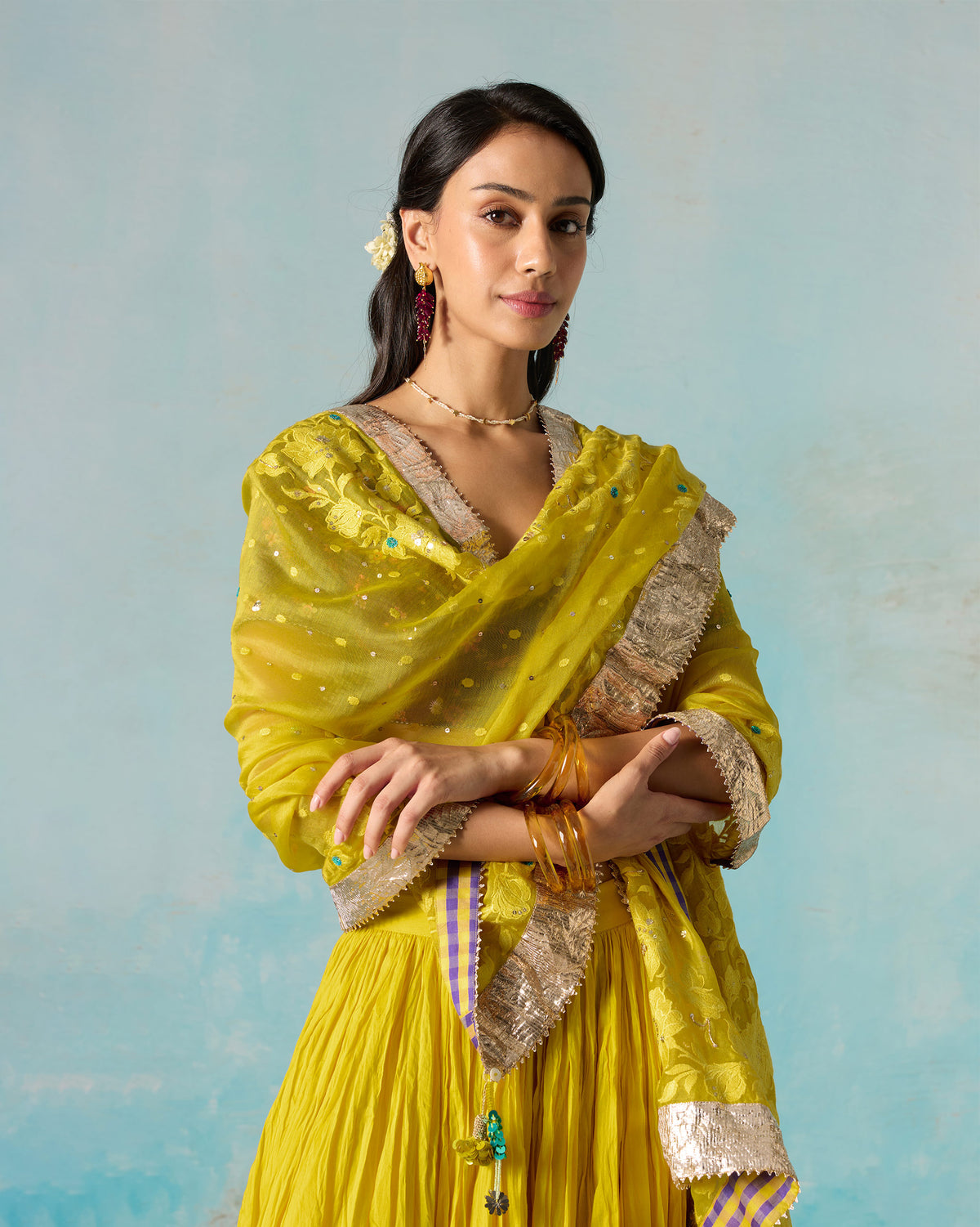 Apsara Dupatta - Embroidered Silk